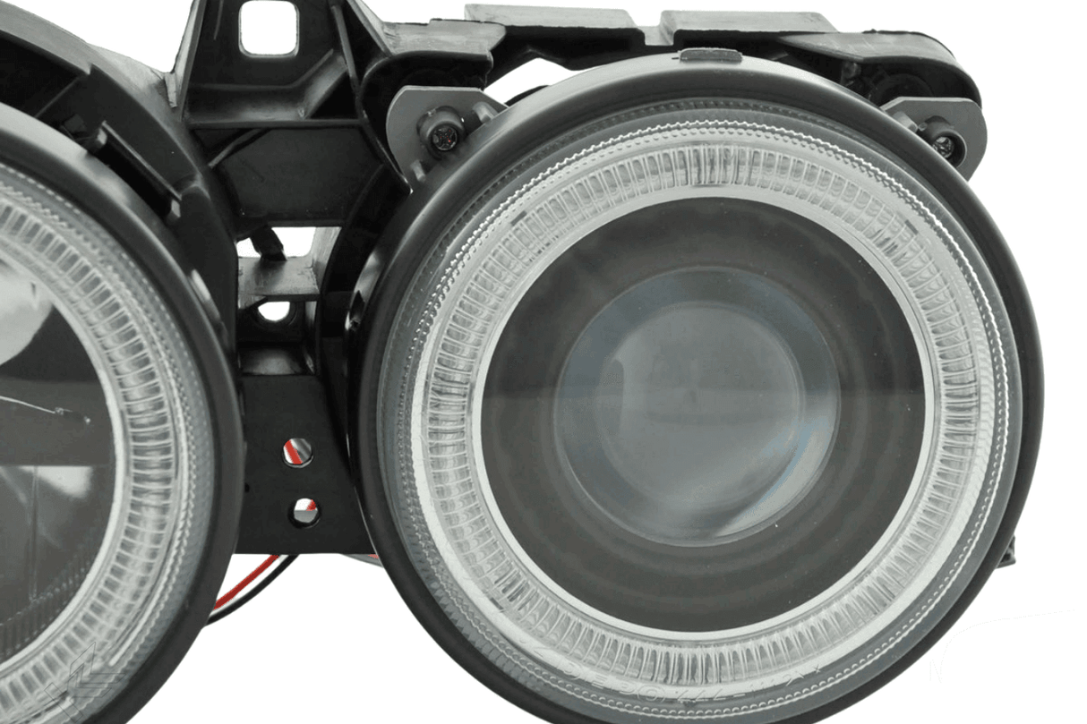 BMW 3-series E30 2/4 door. Black Angel Eyes Headlight Set (1987-1991) - K2 Industries