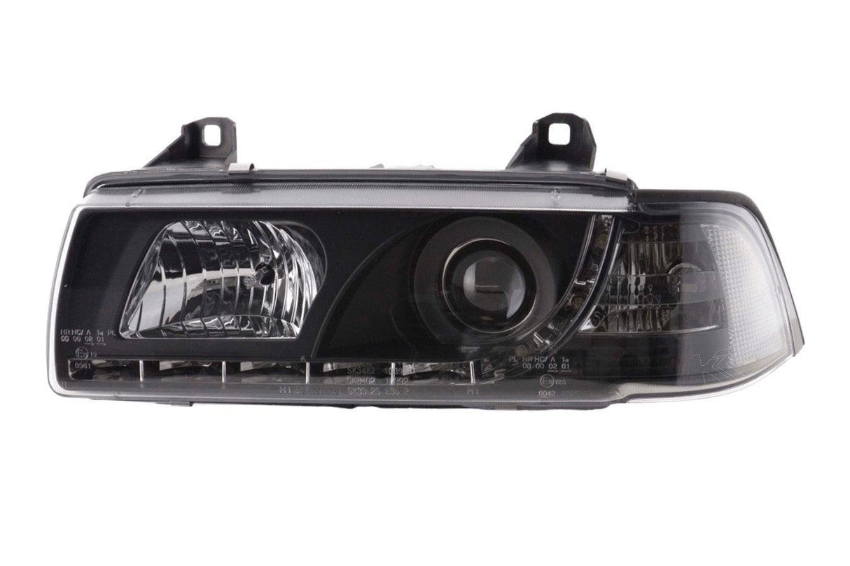 BMW 3-series E36 Coupe Black LED Headlights with Daytime Running Lights (1992-1999) - K2 Industries
