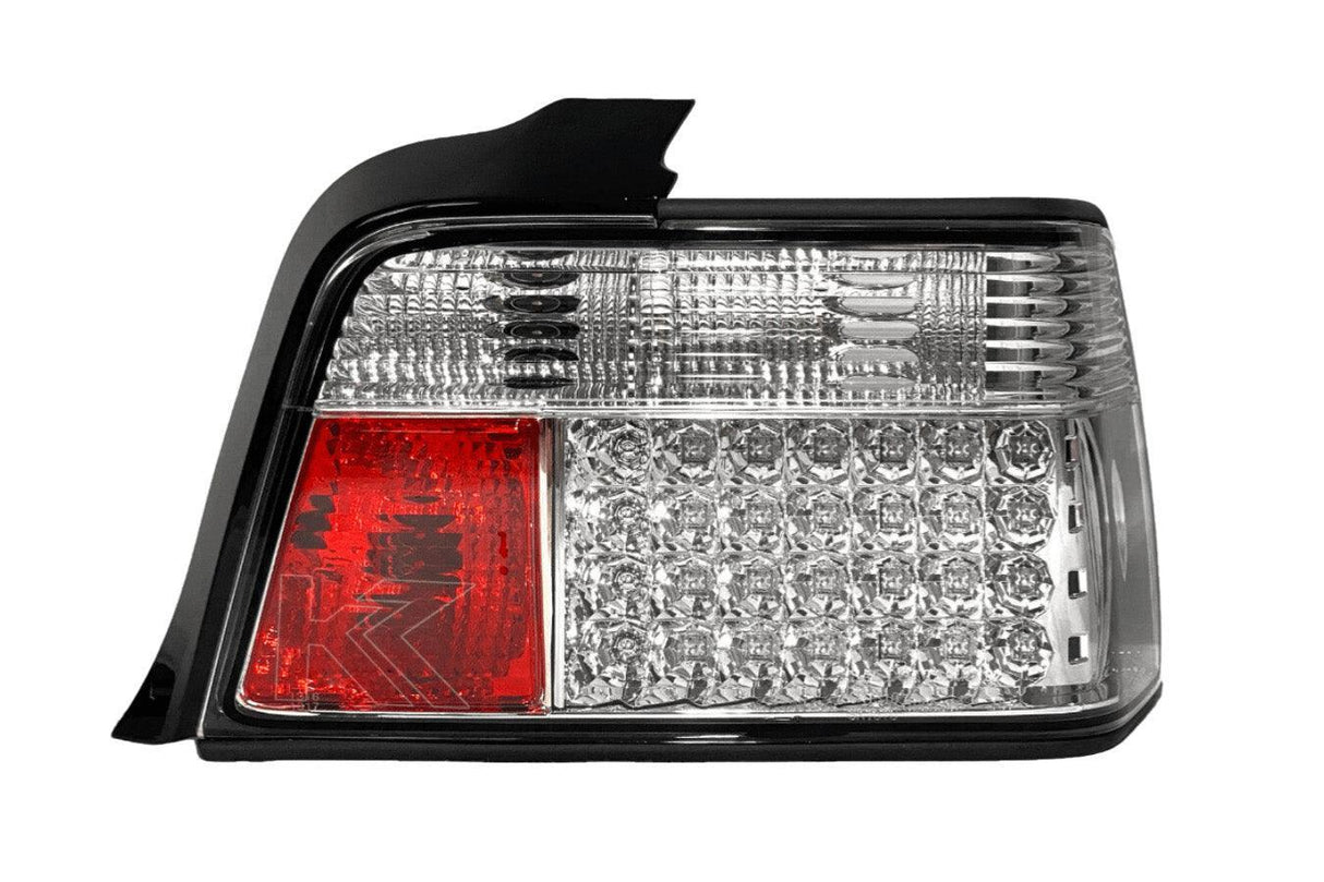BMW 3-series E36 Sedan Chrome Clear LED Taillights Set (1991-1998) - K2 Industries