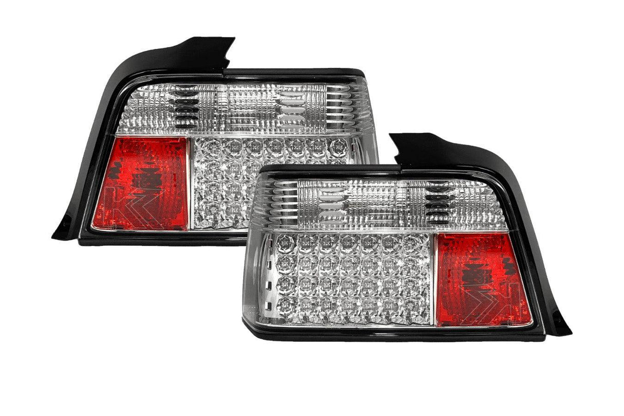 BMW 3-series E36 Sedan Chrome Clear LED Taillights Set (1991-1998) - K2 Industries