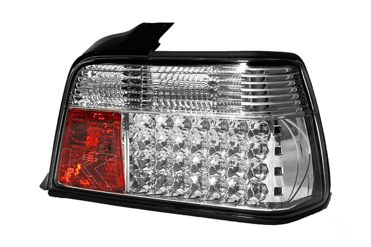 BMW 3-series E36 Sedan Chrome Clear LED Taillights Set (1991-1998) - K2 Industries