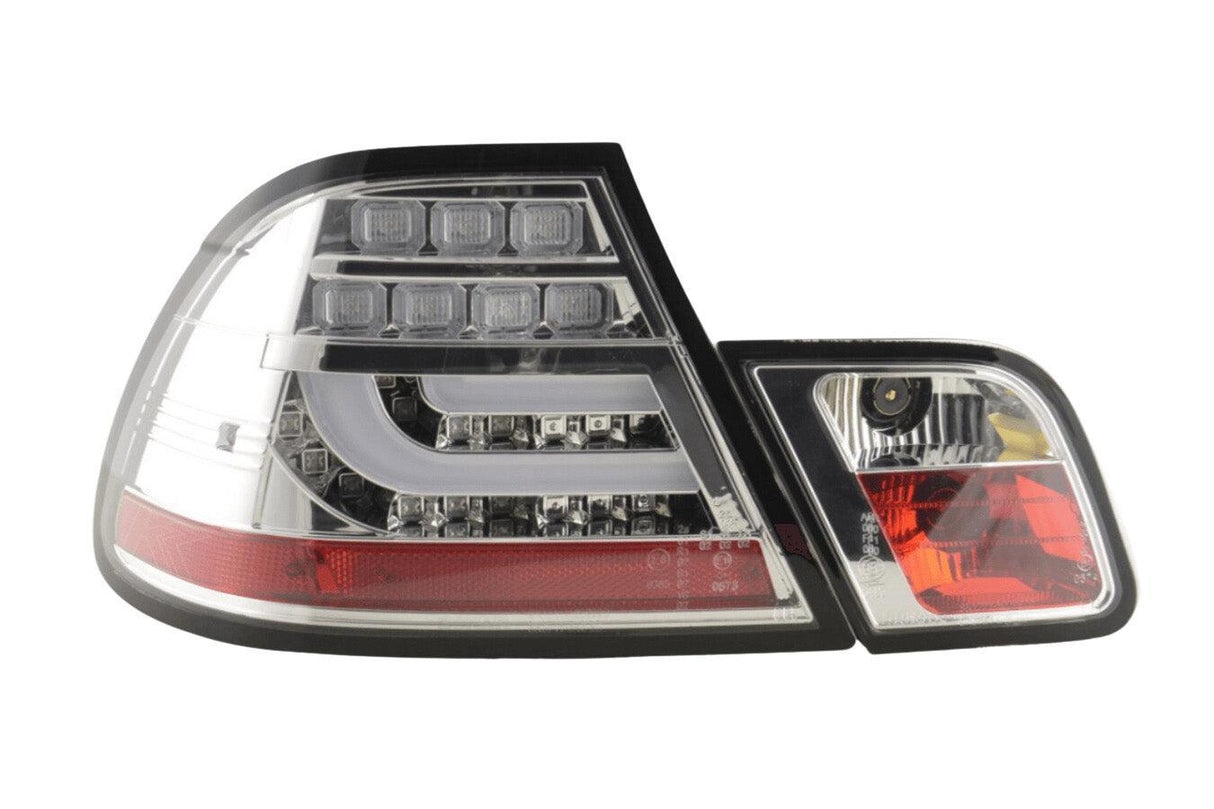 BMW 3-Series E46 Coupe Chrome Clear LED LightBar Taillights Set- Facelift (2003-2007) - K2 Industries