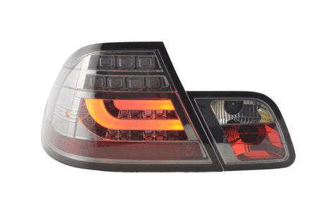 BMW 3-series E46 Coupe Chrome Smoked LED LightBar Taillights Set (1999-2002) - K2 Industries
