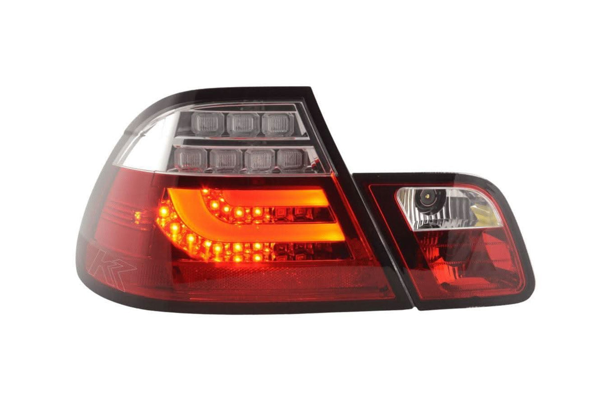 BMW 3-series E46 Coupe Red LED LightBar Taillights Set (2003-2007) - K2 Industries