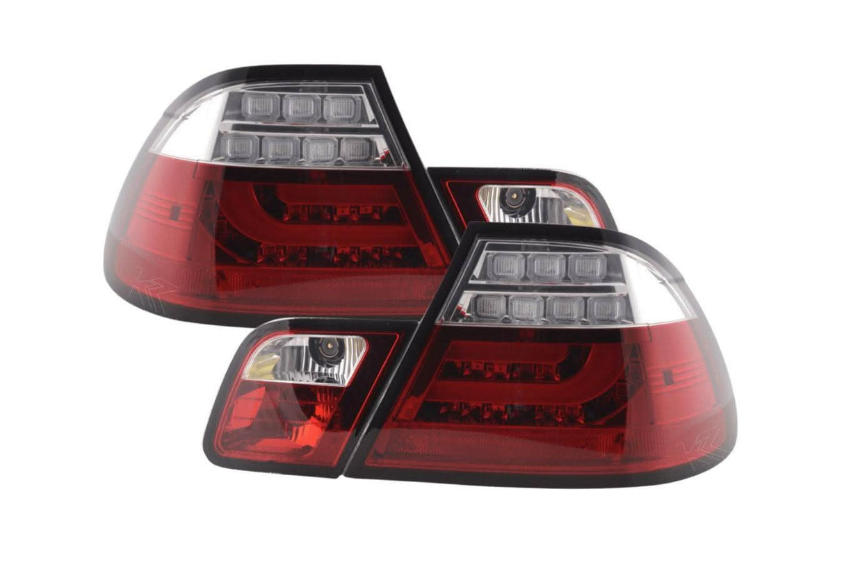 BMW 3-series E46 Coupe Red LED LightBar Taillights Set (2003-2007) - K2 Industries