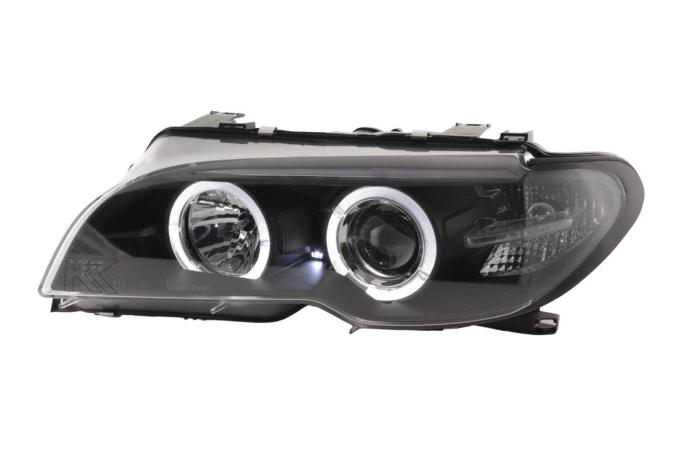 Xenon look Headlights with Angel Eyes for BMW 3 Series E46 