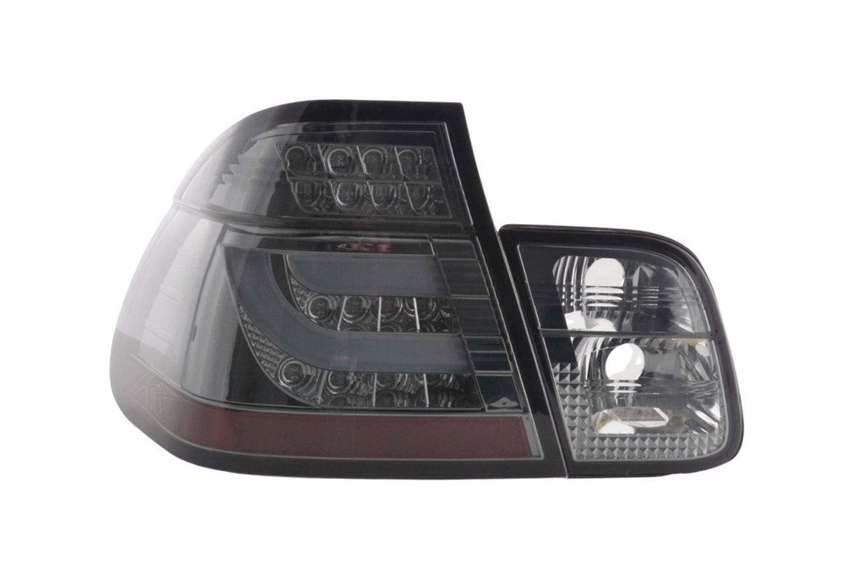 BMW 3-series E46 Sedan Chrome/Smoked LED LightBar Taillights Set- Facelift (2002-2005) - K2 Industries