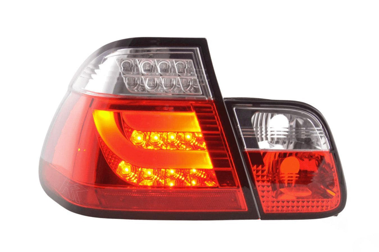 BMW 3 Series E46 Sedan Red LED LightBar Taillights Set- Facelift (2003 - 2006) - K2 Industries