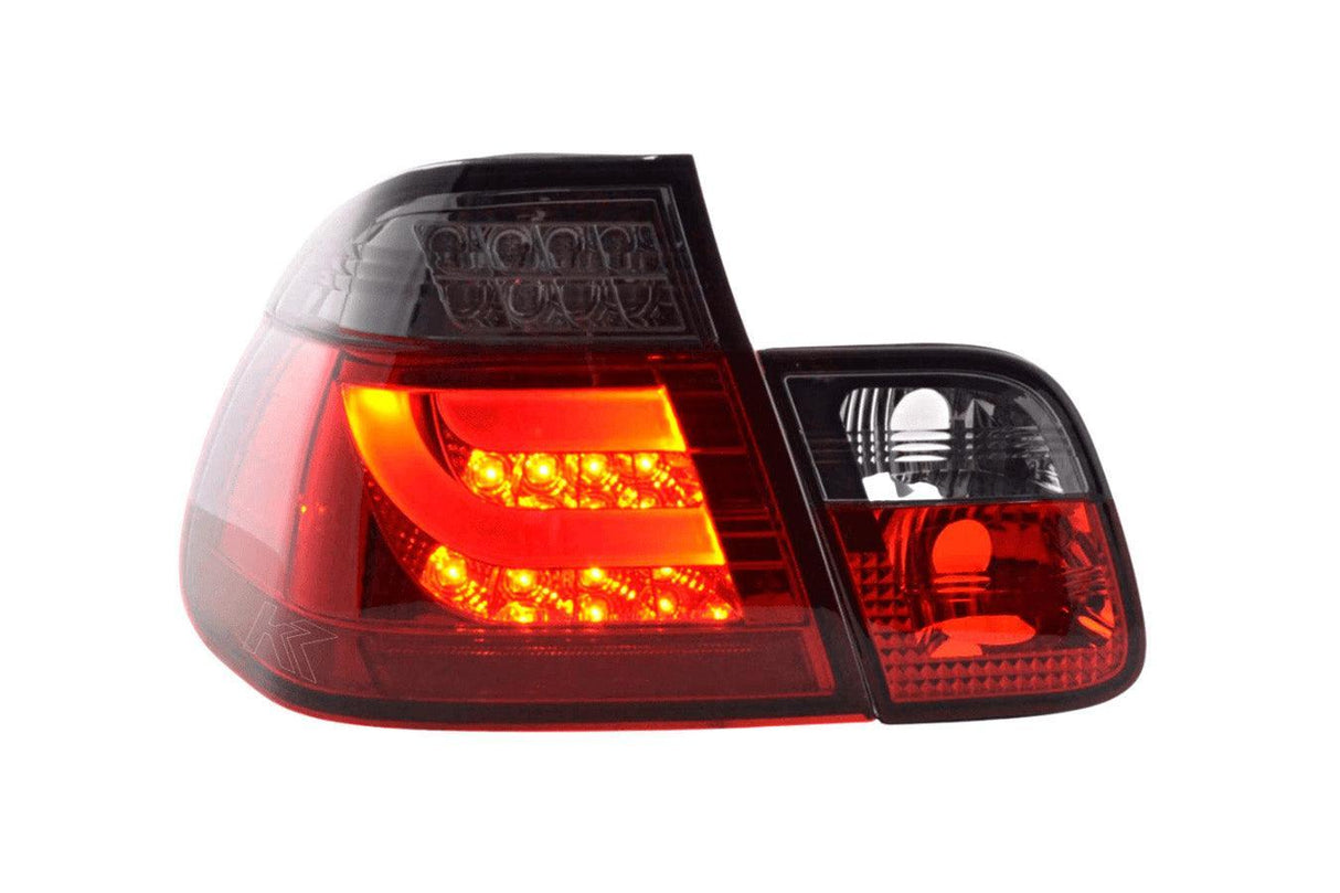 BMW 3-series E46 Sedan Red Smoke LED LightBar Taillights Set (2002-2005) - K2 Industries
