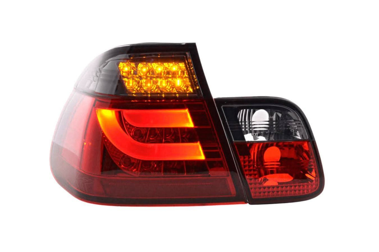 BMW 3-series E46 Sedan Red Smoke LED LightBar Taillights Set (2002-2005) - K2 Industries