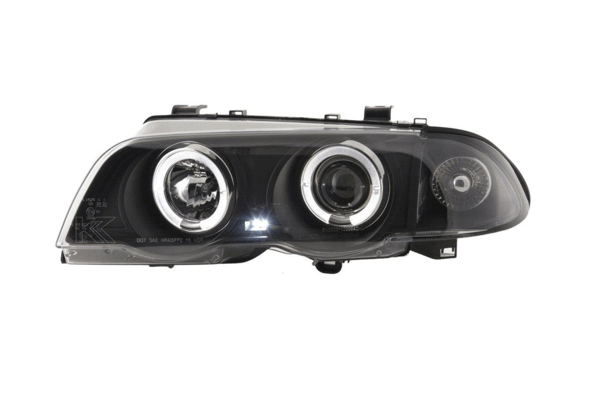 BMW 3-series E46 Sedan/Touring Black Angel Eyes Headlight Set (1998-2001) - K2 Industries