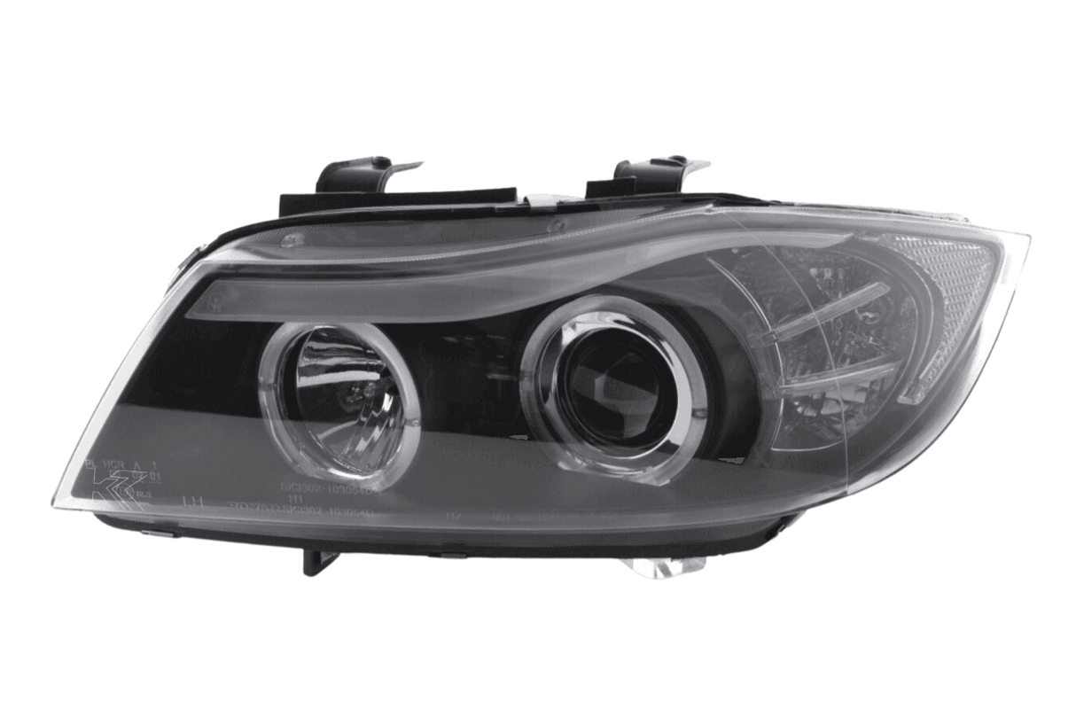 BMW 3-series E90 E91 Black Angel Eyes LED Headlight Set (2005-2012) - K2 Industries