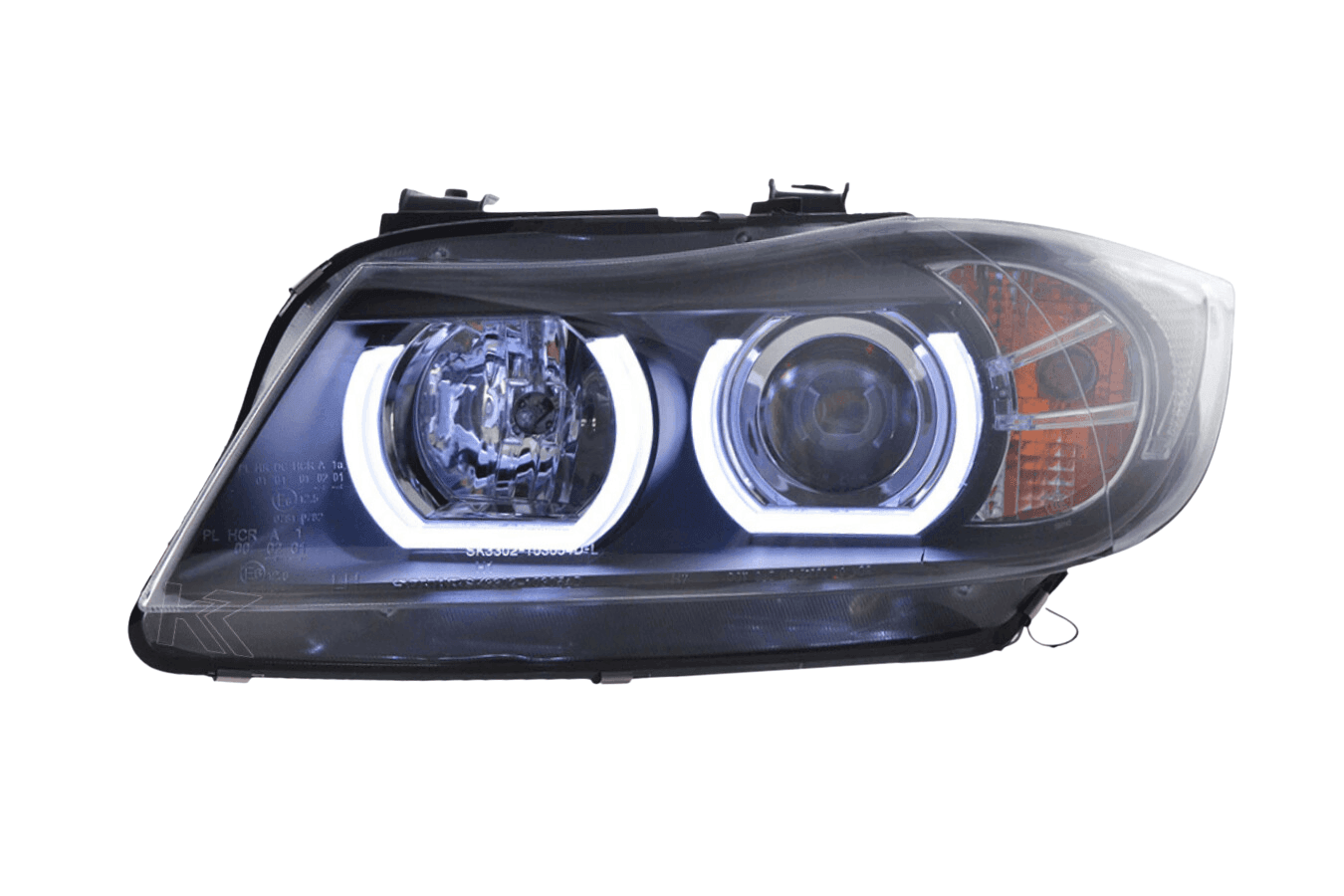 BMW 3 Series E90 /E91 Black LED U BAR Headlights (2005 - 2012) - K2 Industries
