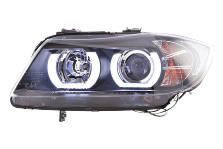 BMW 3-series E90 E91 Black U LED Headlights (2005-2012) - K2 Industries