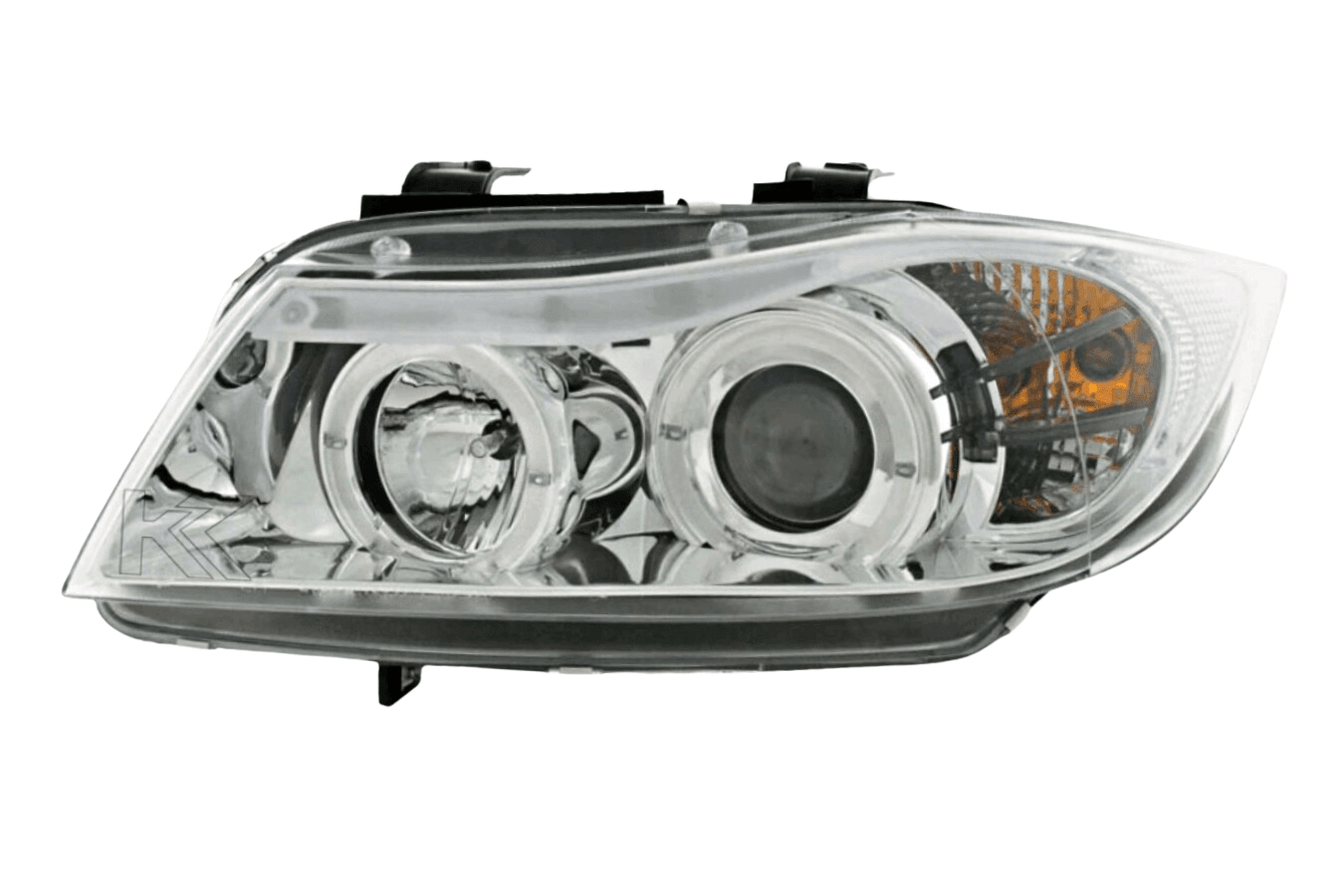 BMW 3-series E90 E91 Chrome Angel Eyes LED Headlight Set (2005-2012) - K2 Industries