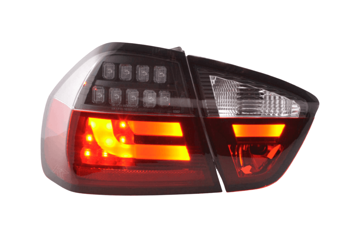BMW 3-Series E90 Sedan Red/Black LED Taillights (2005-2008) - K2 Industries