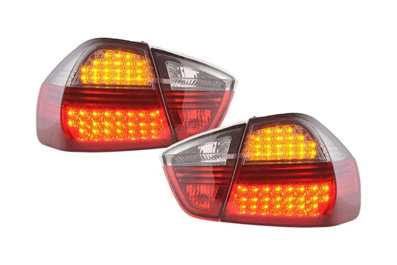 BMW 3-series E90 Sedan Red/Smoke Euro LED Taillights Set (2005-2008) - K2 Industries
