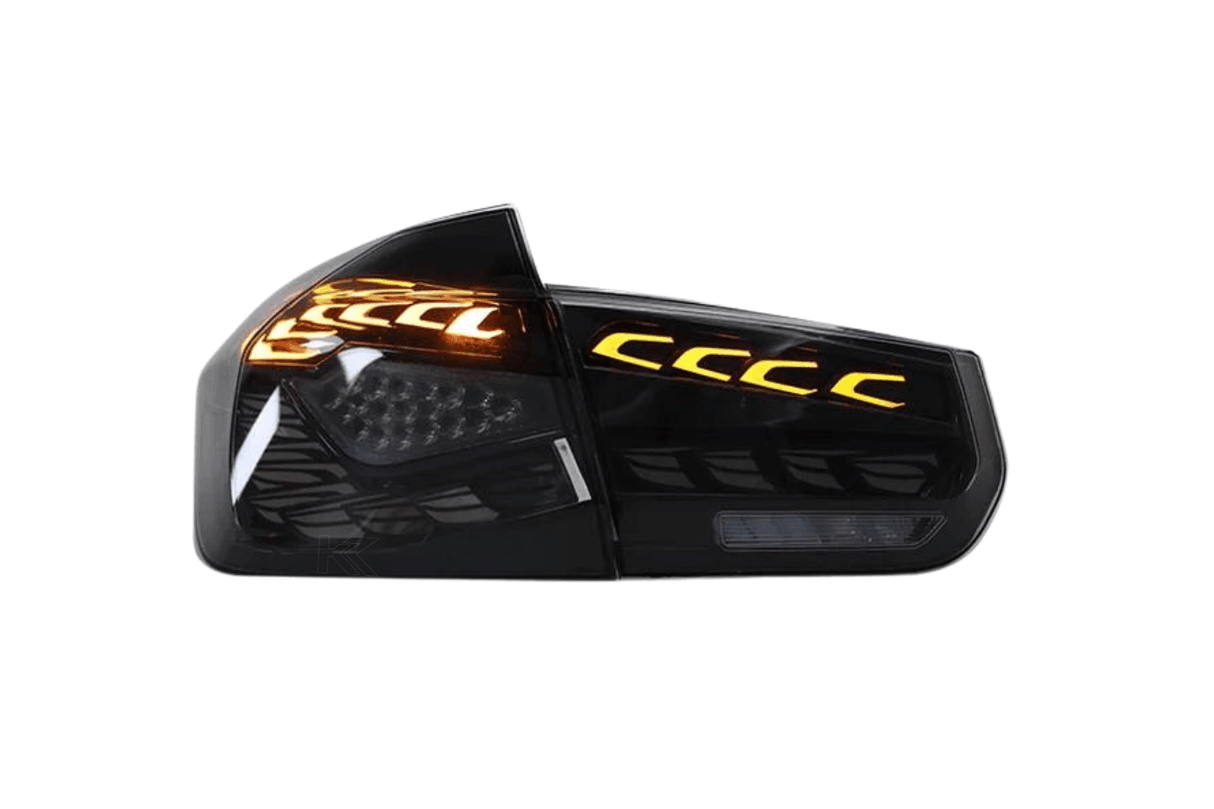 BMW 3 Series F30 F35 F80 Black Dragon Scale LED Tail Lights (2012-2019) - K2 Industries