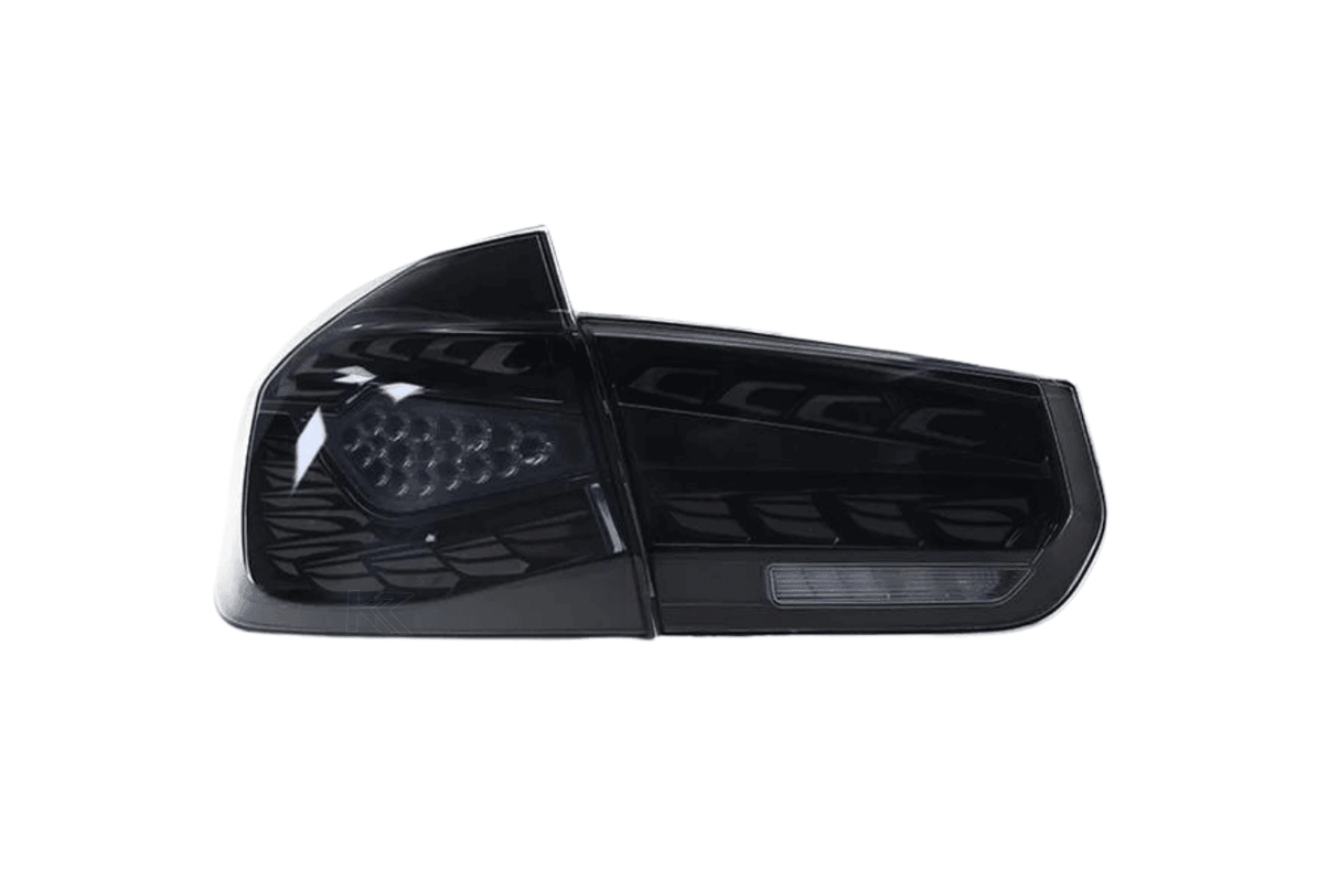 BMW 3 Series F30 F35 F80 Black Dragon Scale LED Tail Lights (2012-2019) - K2 Industries