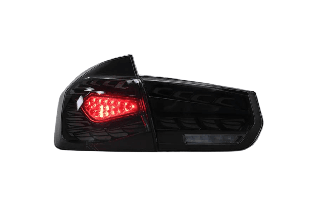 BMW 3 Series F30 F35 F80 Black Dragon Scale LED Tail Lights (2012-2019) - K2 Industries