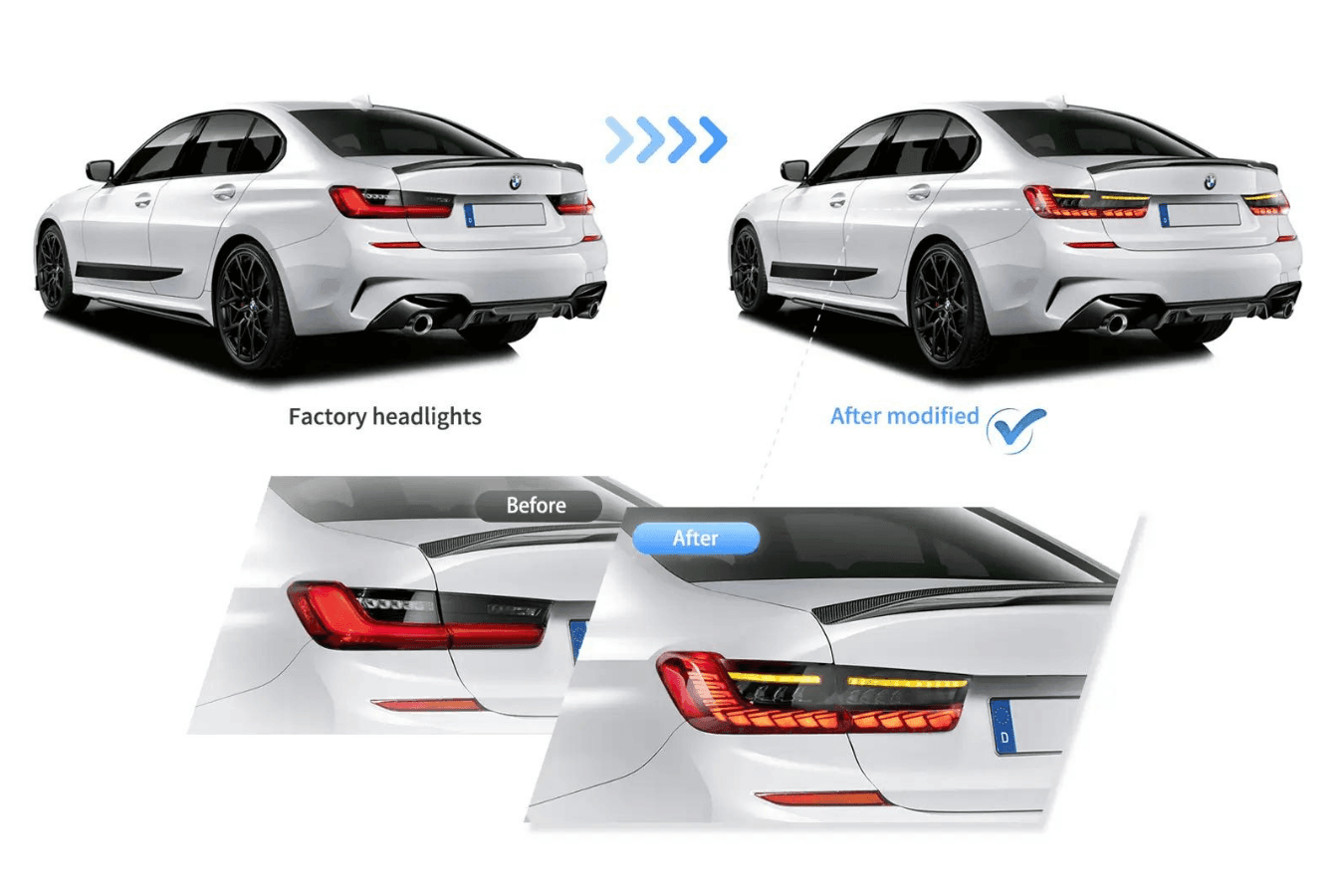BMW 3-Series G20/G28/G80 Dragon Scale Style Tail Lights (2019 - 2024) - K2 Industries