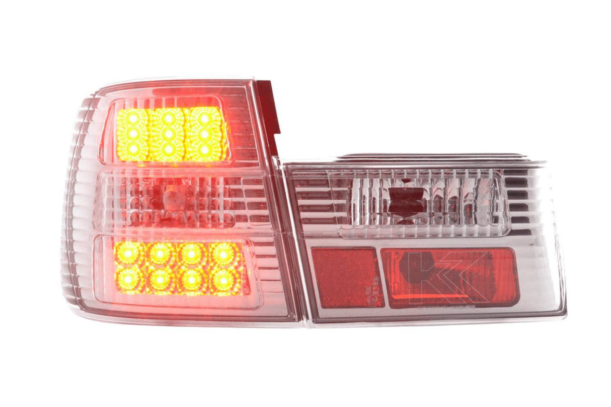 BMW 5-series E34 Chrome Clear LED Taillights Set (1988-1994) - K2 Industries