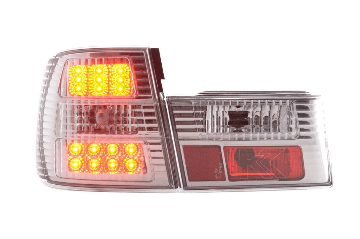 BMW 5-series E34 Chrome Clear LED Taillights Set (1988-1994) - K2 Industries