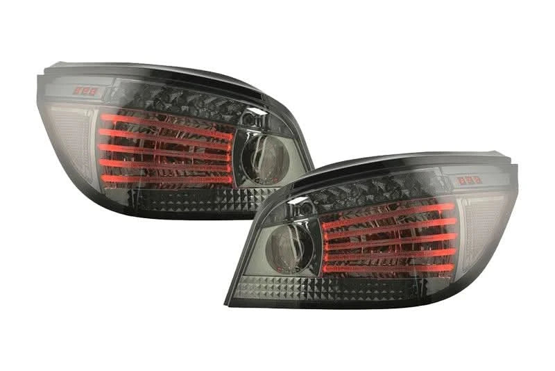 BMW 5 Series E60 Sedan Chrome/Smoked LED Taillights (2008-2009) - K2 Industries