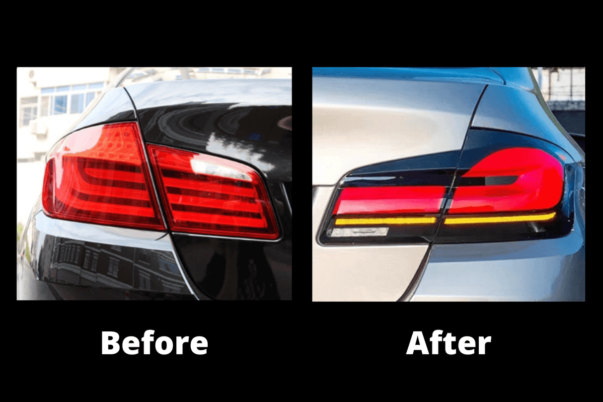 BMW 5-Series F10 F18 Clear (G30 Style) Tail Lights 2011-2017 - K2 Industries