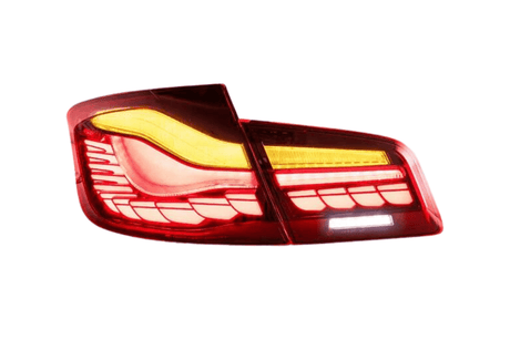 BMW 5-Series F10 F18 M5 6th Gen GTS Style -Red or Smoked- OLED Dynamic LED Tail Lights (2011-2017) - K2 Industries