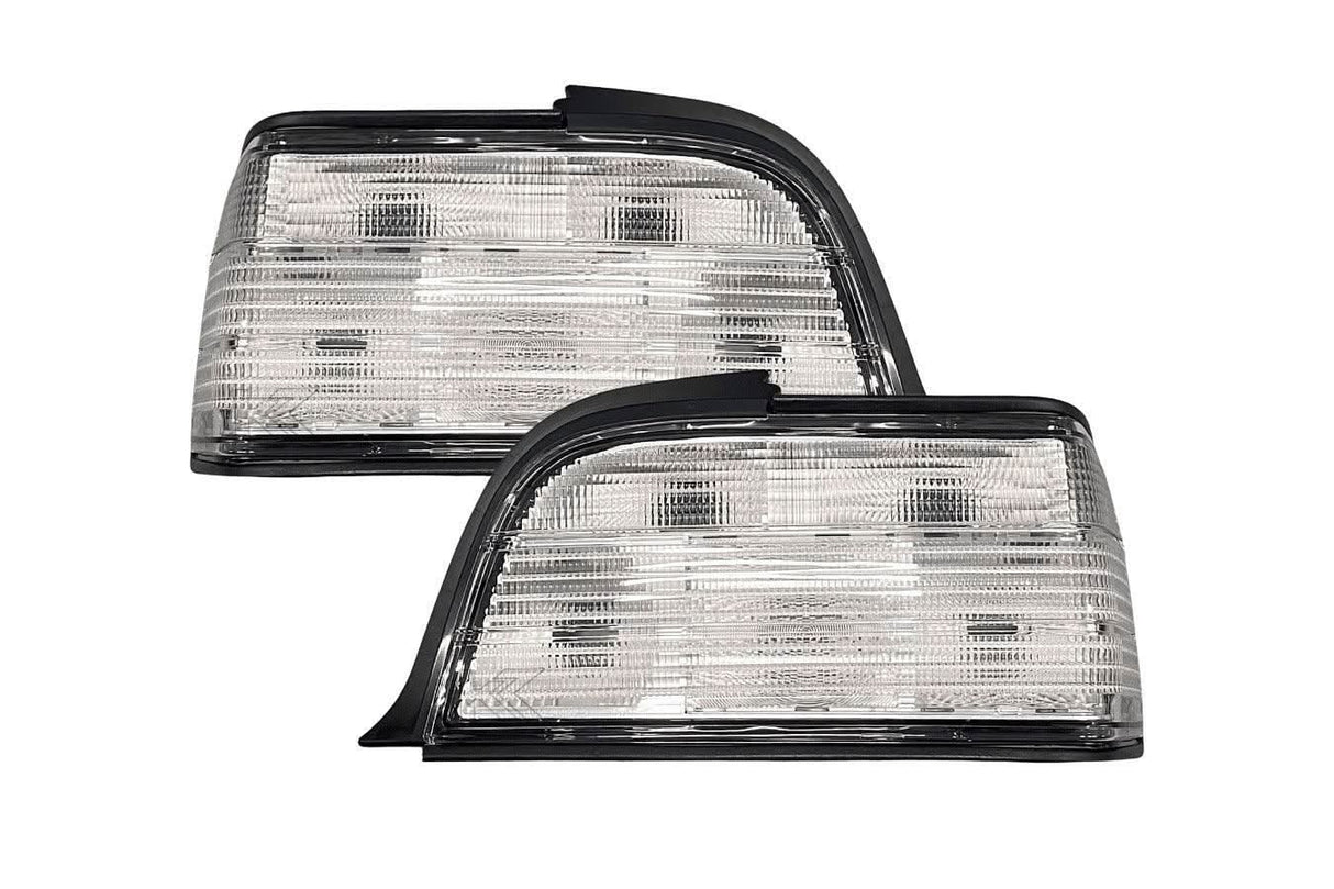 BMW E36 Coupe/Convertible Custom Clear Tail Lights V3 (1992-1999) - K2 Industries