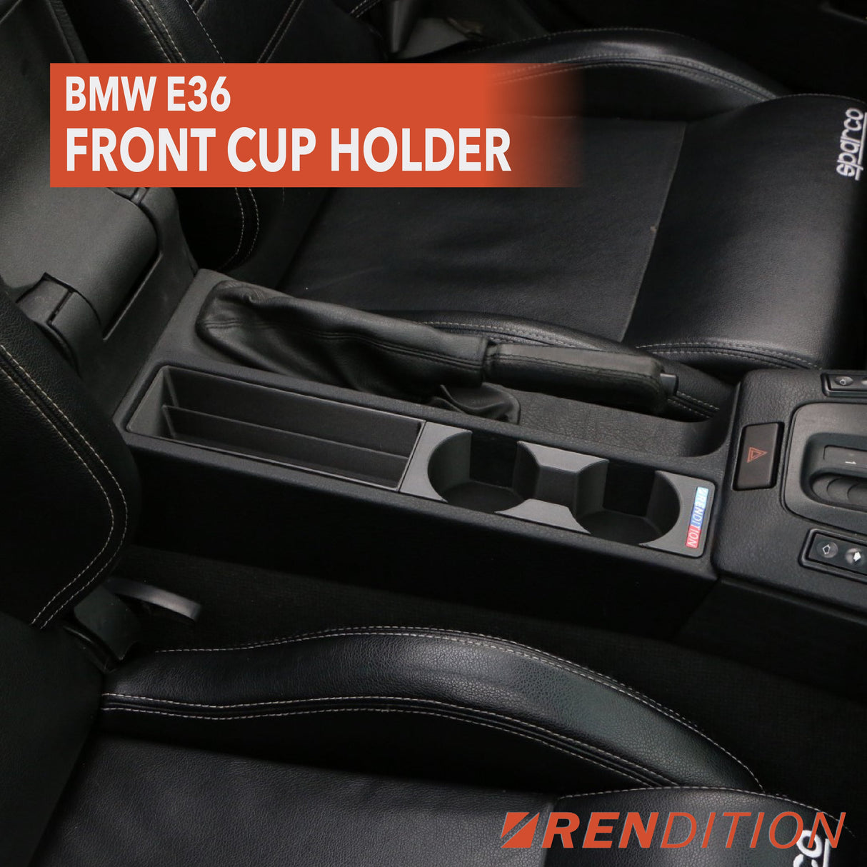 BMW E36 FRONT CUP HOLDER V3 - K2 Industries