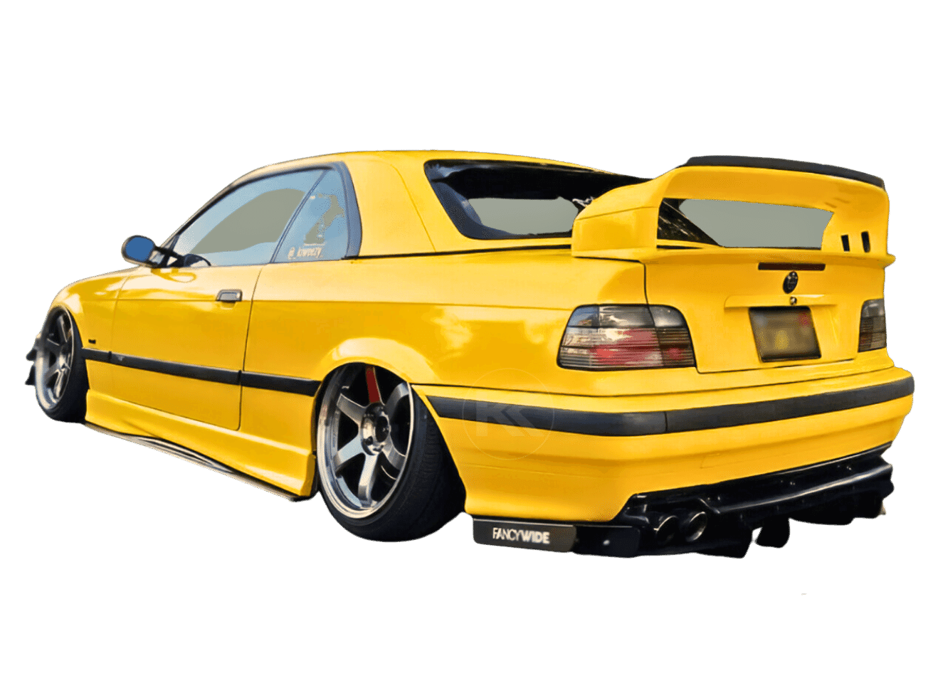 BMW E36 M3 Series 3 Black Side Skirt Extensions (1992 - 1999) - K2 Industries
