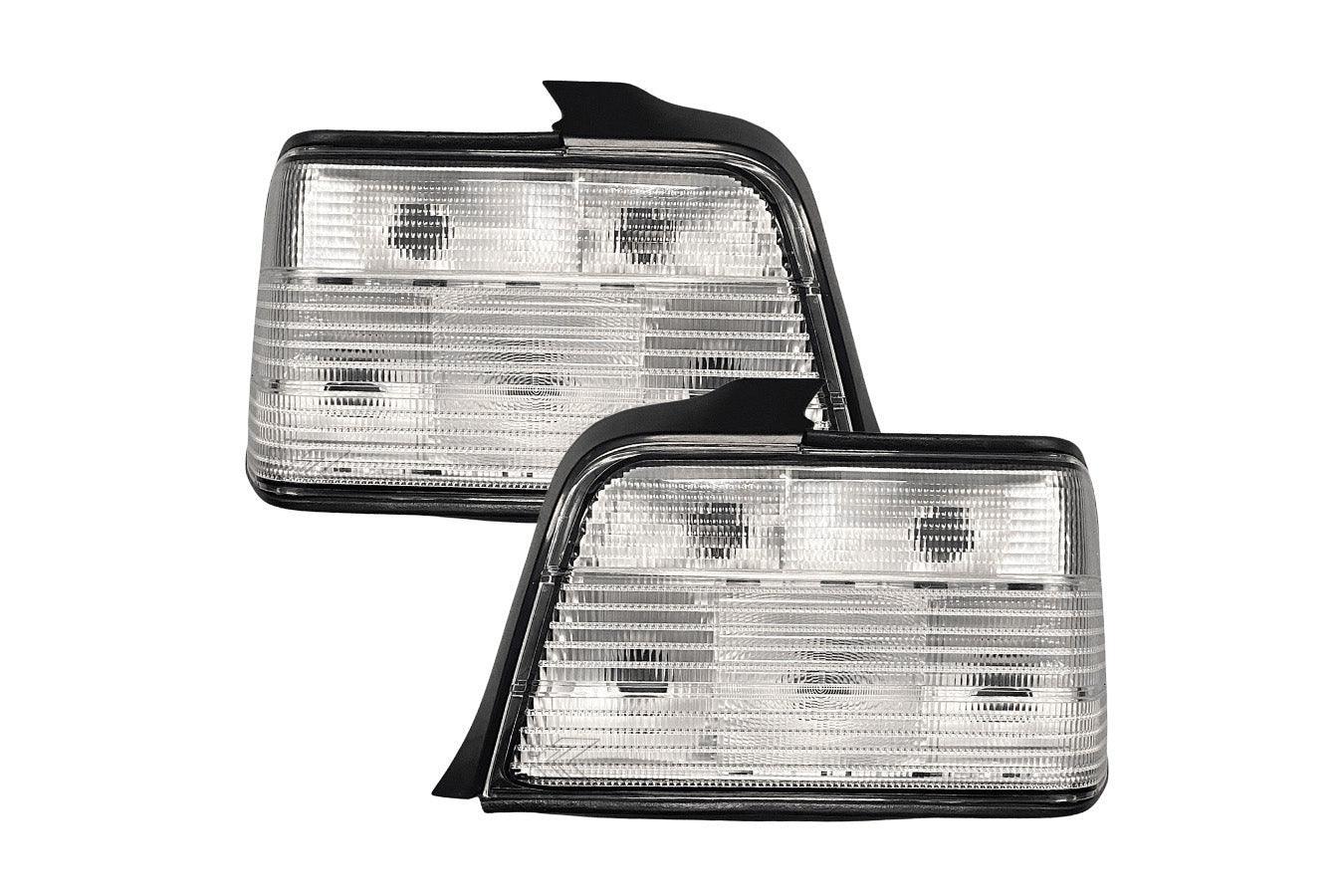 BMW E36 Sedan Custom Clear Tail Lights V3 (1992-1999) - K2 Industries