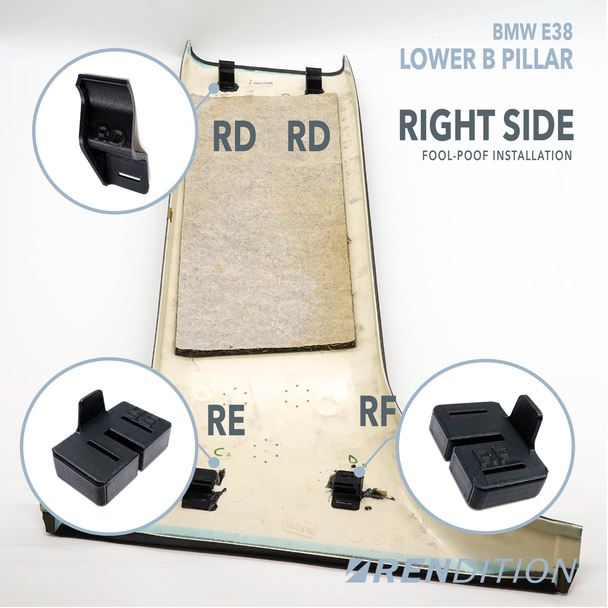 BMW E38 C PILLAR REPAIR KIT - K2 Industries