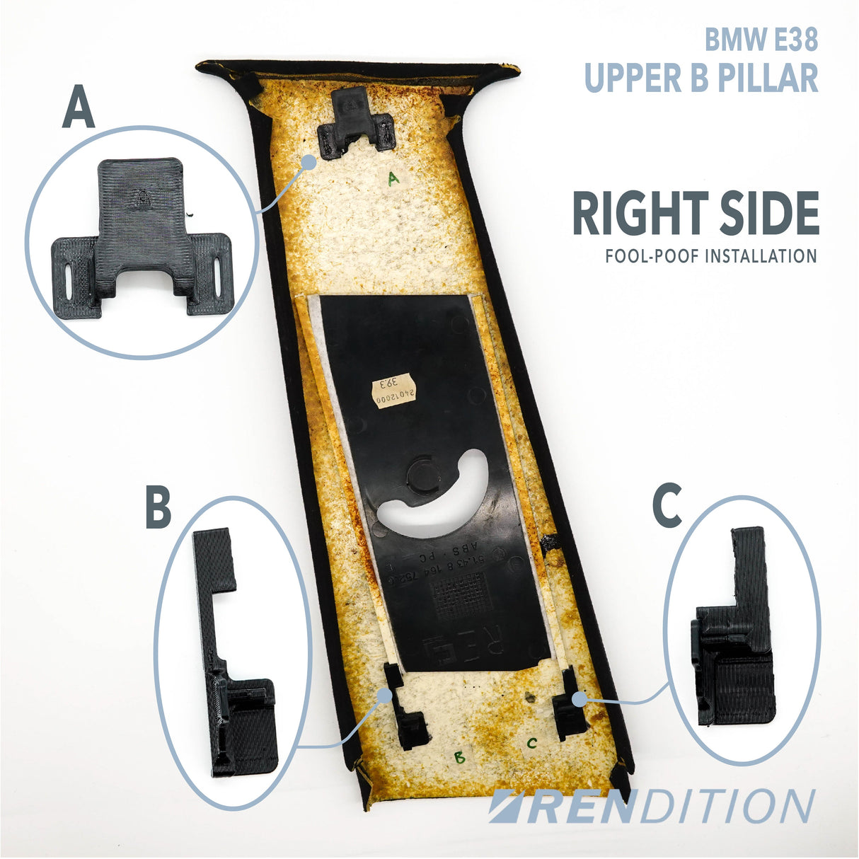 BMW E38 C PILLAR REPAIR KIT - K2 Industries