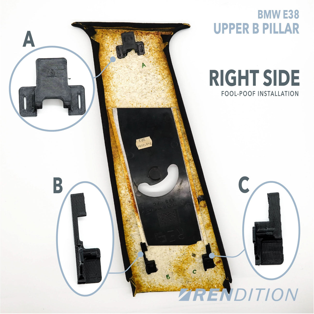 BMW E38 C PILLAR REPAIR KIT - K2 Industries