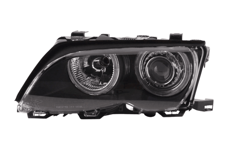 BMW E46 3-Series Sedan Black OE+ Angel Eyes Headlights - (2003-2006) - K2 Industries