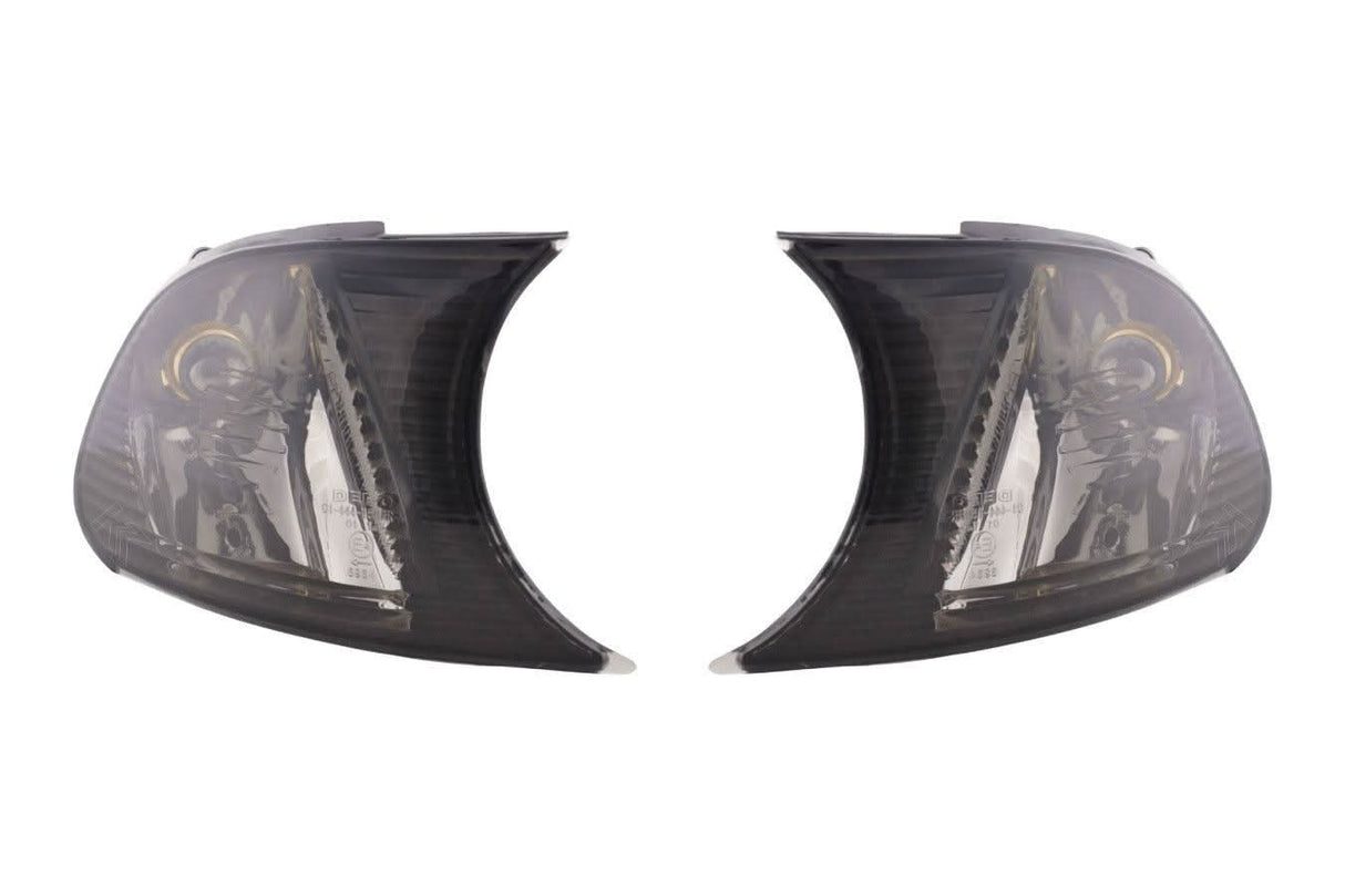 BMW E46 Coupe/Convertible Smoked Clear Clip On Corner Lights 1998-2001 - K2 Industries