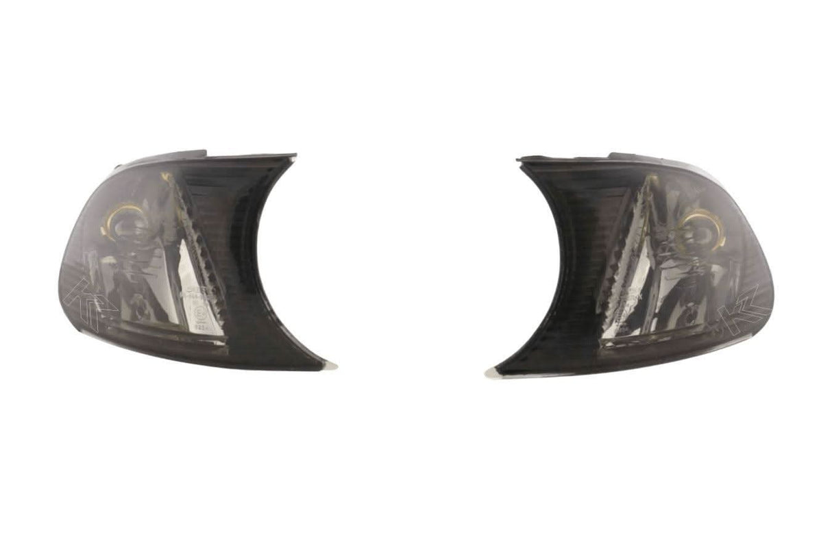 BMW E46 Coupe/Convertible Smoked Clear Clip On Corner Lights 1998-2001 - K2 Industries