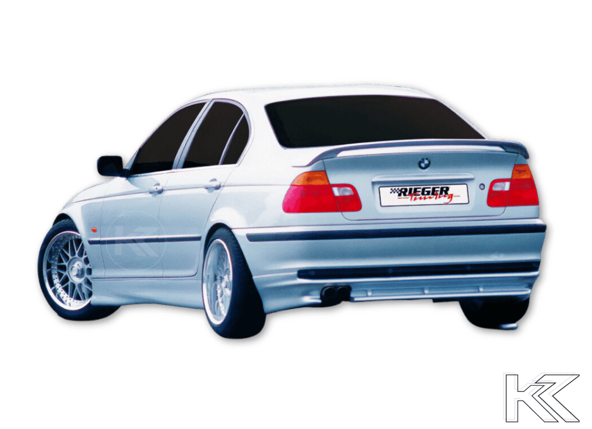 BMW E46 Sedan Rieger Rear Skirt Extension V1 (1998-2001) - K2 Industries