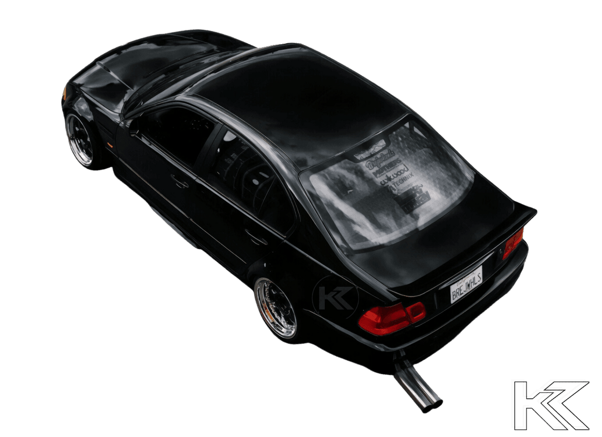 BMW E46 Series 3 Drag Wing Style Trunk Spoiler (1995 - 2005) - K2 Industries