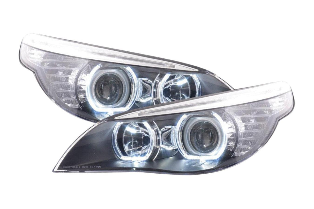 BMW E60 E61 5-Series OE+ Angel Eyes LED Headlights (2003-2006) - K2 Industries