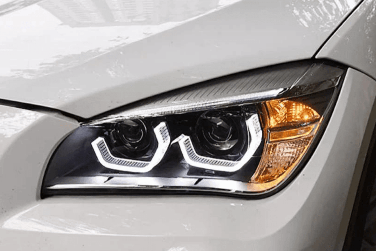 BMW E84 X1 Modern Style Angel Eye HID Bi-Xenon Headlights (2010 - 2015) - K2 Industries