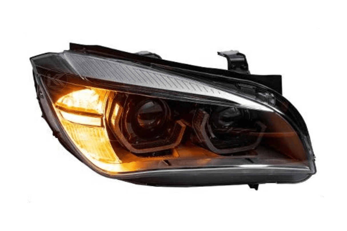 BMW E84 X1 Modern Style Angel Eye HID Bi-Xenon Headlights (2010 - 2015) - K2 Industries