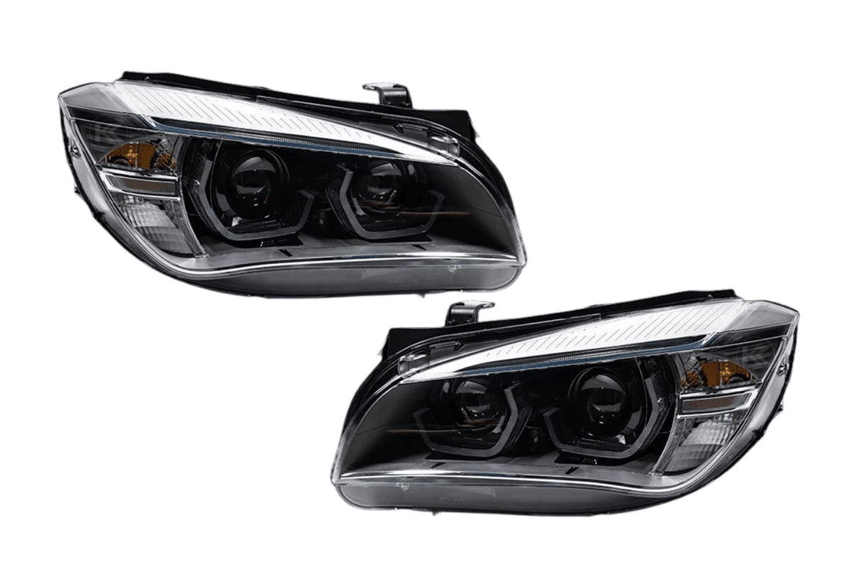 BMW E84 X1 Modern Style Angel Eye HID Bi-Xenon Headlights (2010 - 2015) - K2 Industries
