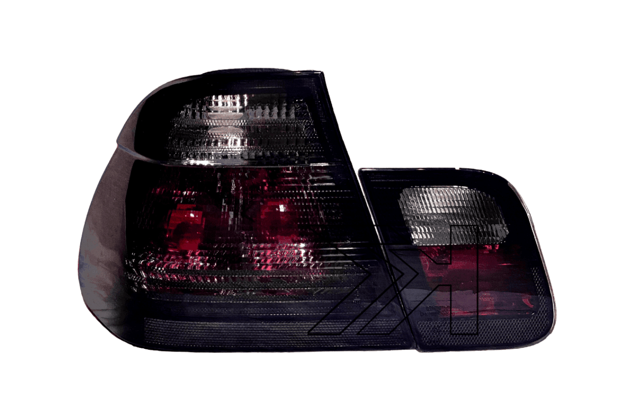 BMW Series 3 E46 Sedan Black Lens Tail Lights (1998-2001) - K2 Industries