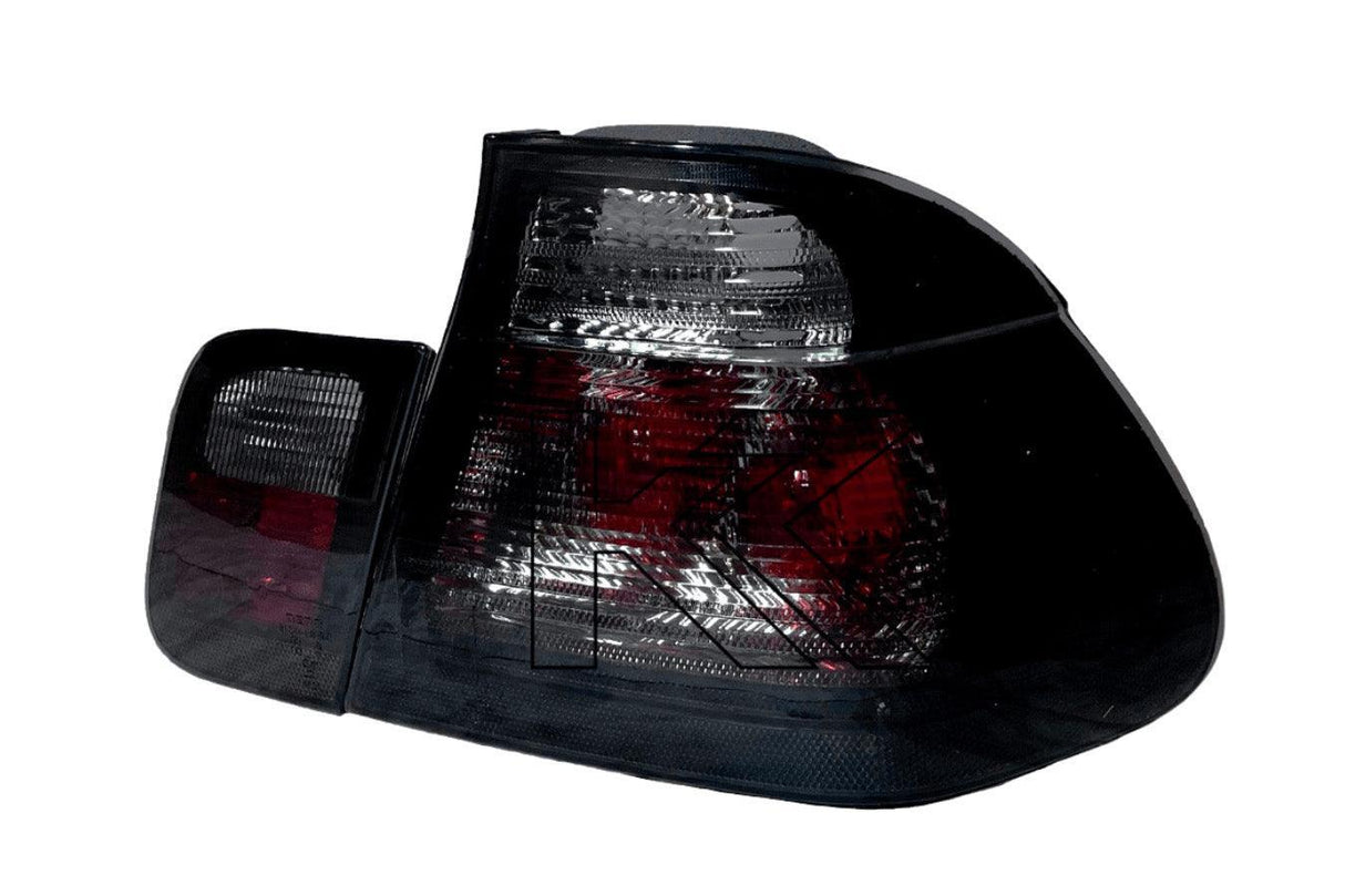 BMW Series 3 E46 Sedan Black Lens Tail Lights (1998-2001) - K2 Industries