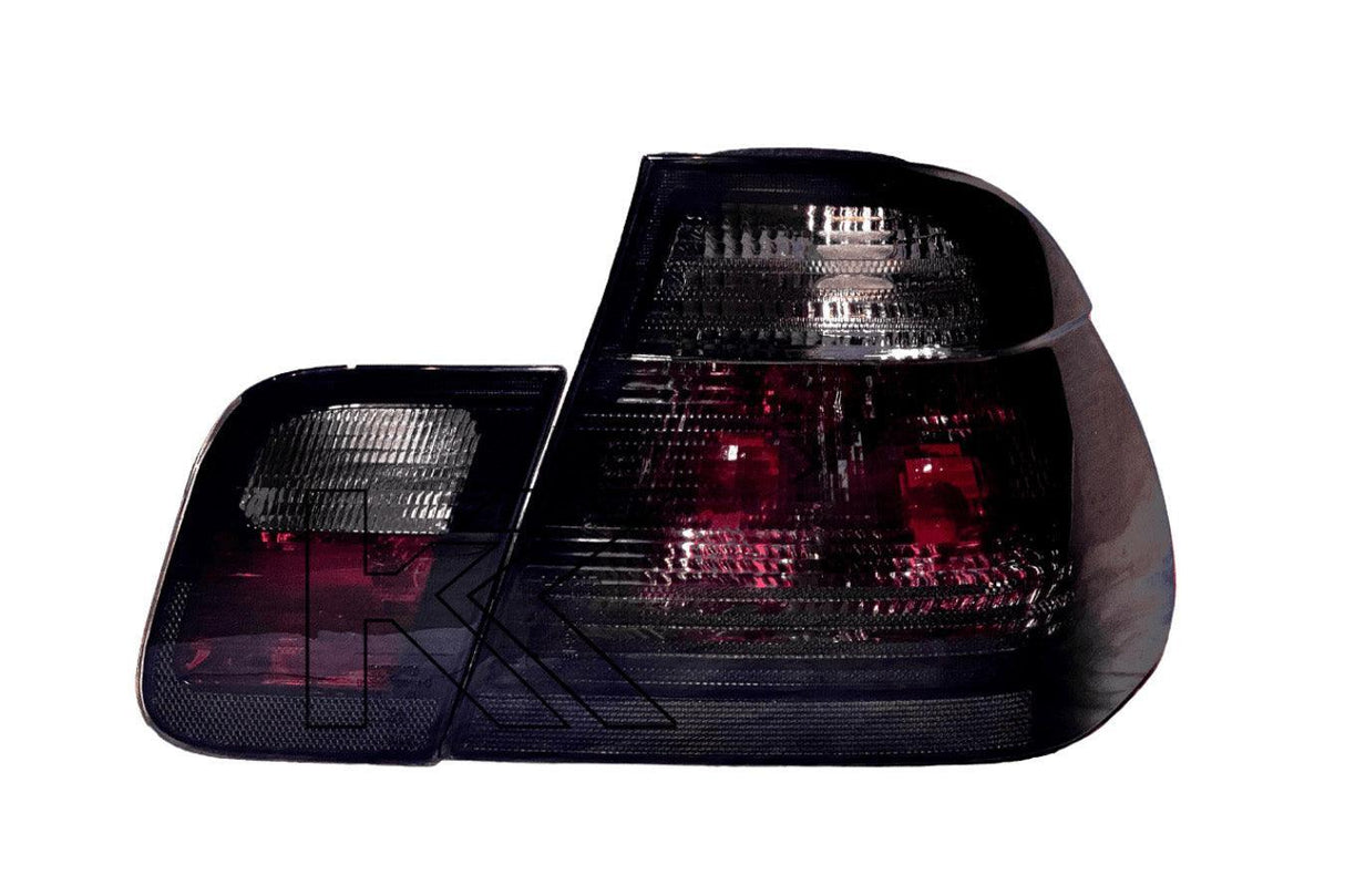 BMW Series 3 E46 Sedan Black Lens Tail Lights (1998-2001) - K2 Industries