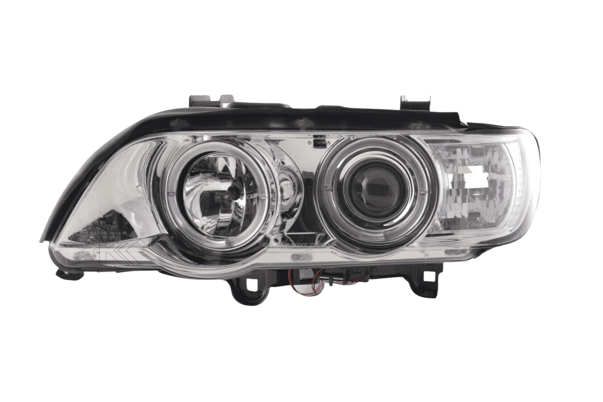 BMW X5 E53 Chrome Angel Eyes LED Headlight Set (1998-2002) - K2 Industries